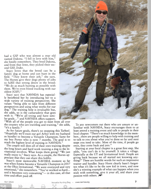 Stacy Horst Article 2nd page